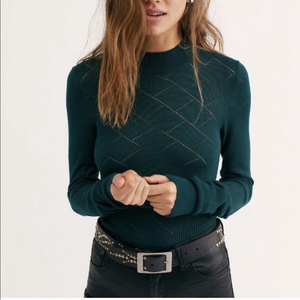 Free People - Green Bodysuit - Size SMALL